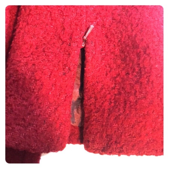 Express Wool Blend Coat in Red - Picture 3 of 5